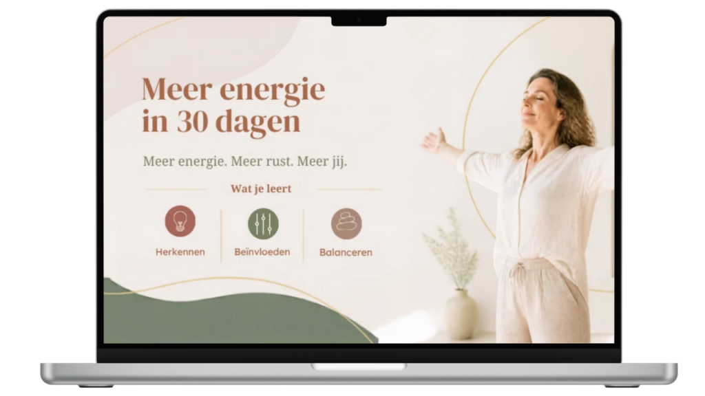 mockup online cursus Meer energie in 30 dagen